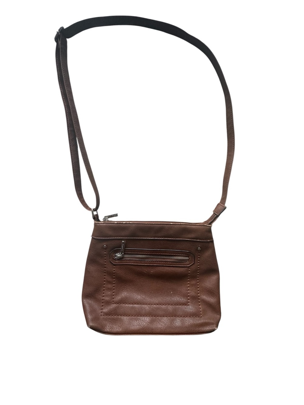 ROOTS Brown Faux Leather Crossbody Bag